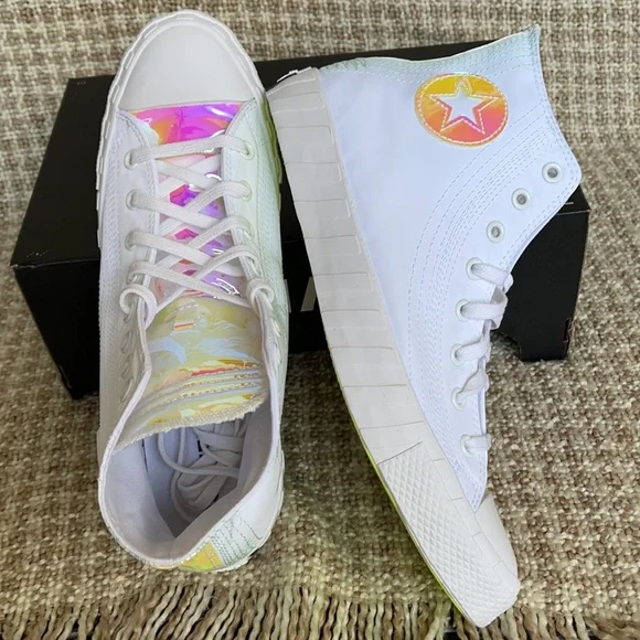 Converse Untitled Hi White/White/Iridescent MEN`S - Picture 16 of 16